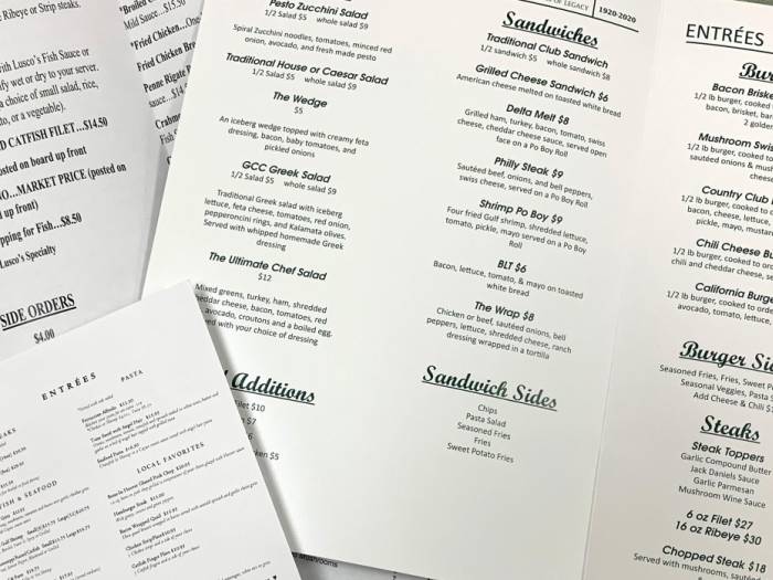 [Restaurant Disposable Menus]